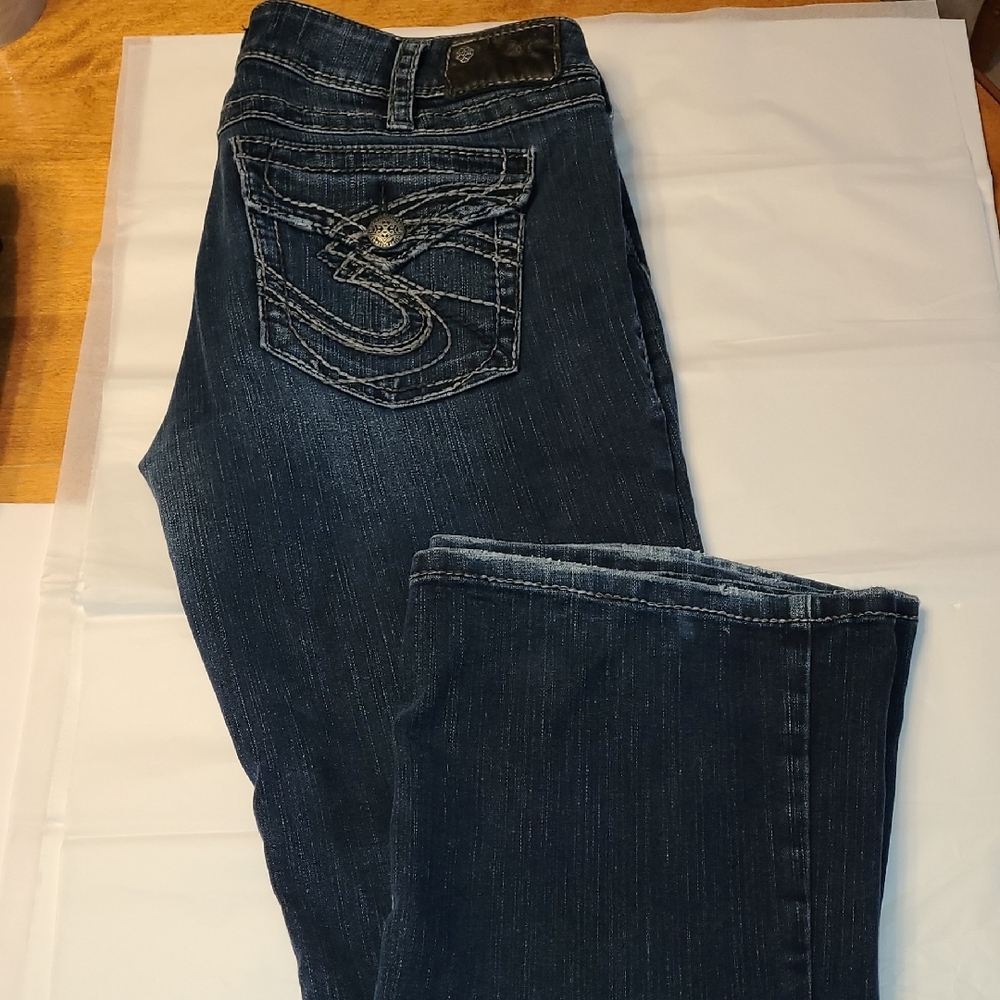 Silver Jeans Dark Blue Straight Leg Mens Jeans 33x32